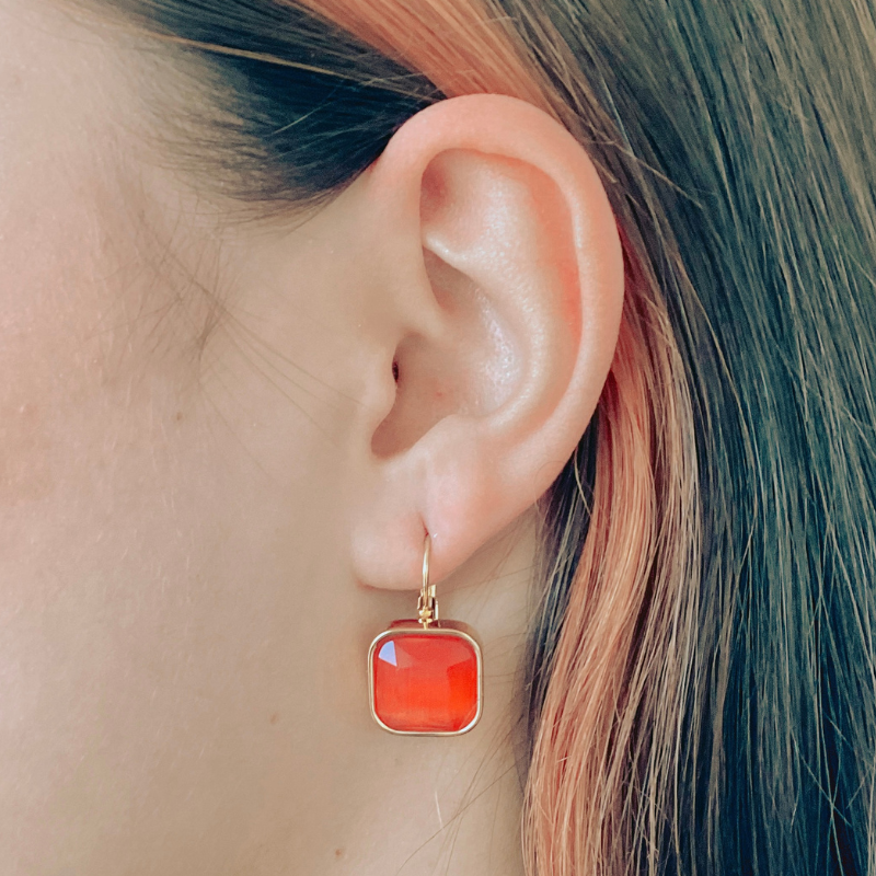 Ruby Vintage Drop Earrings