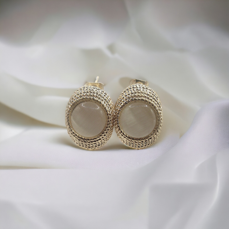 Opal Oval Earrings