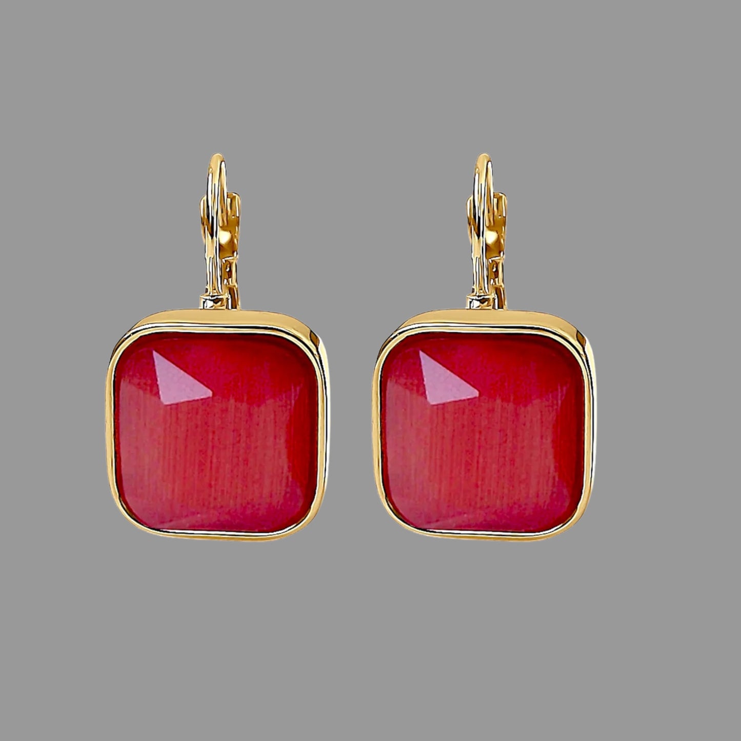 Ruby Vintage Drop Earrings