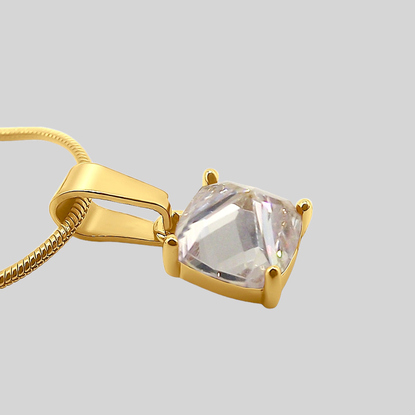 18K White Topaz Birthstone Necklace