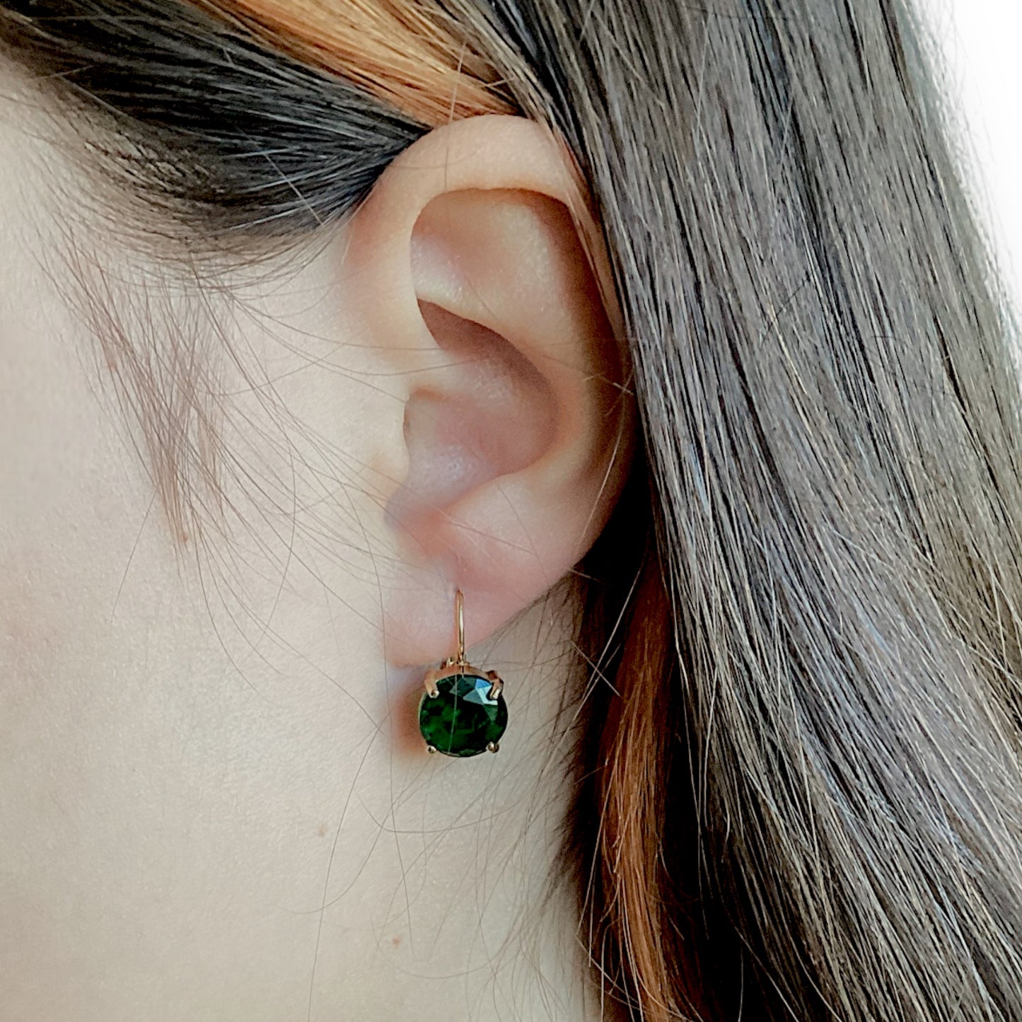 Luxury Emerald Gold Earrings