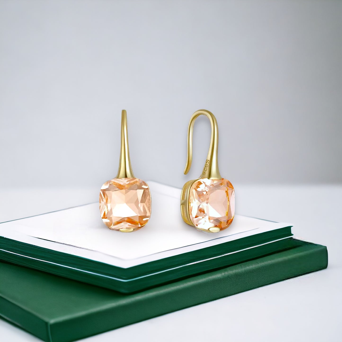 Citrine Gemstone Drop Earrings