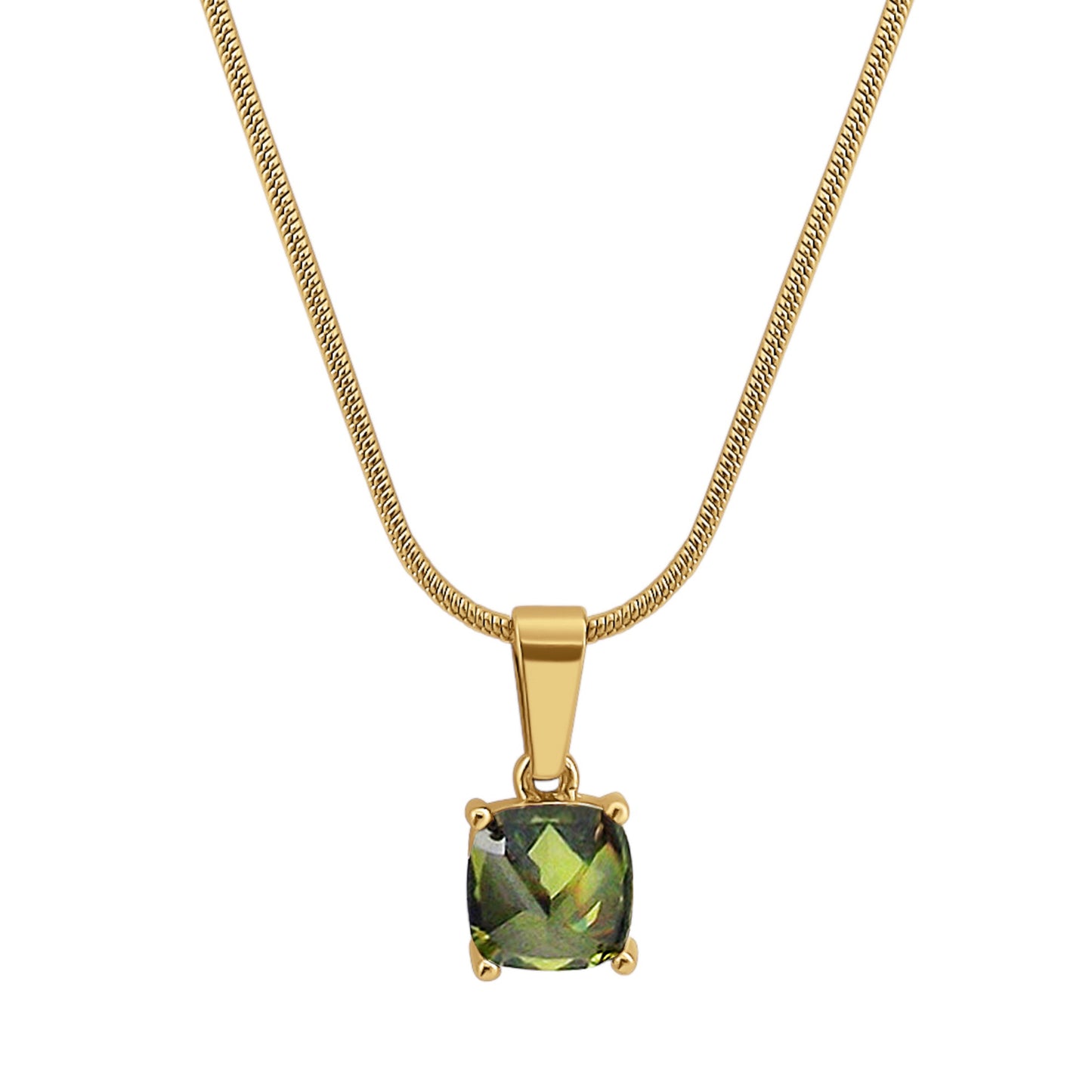 18K Peridot Birthstone Necklace