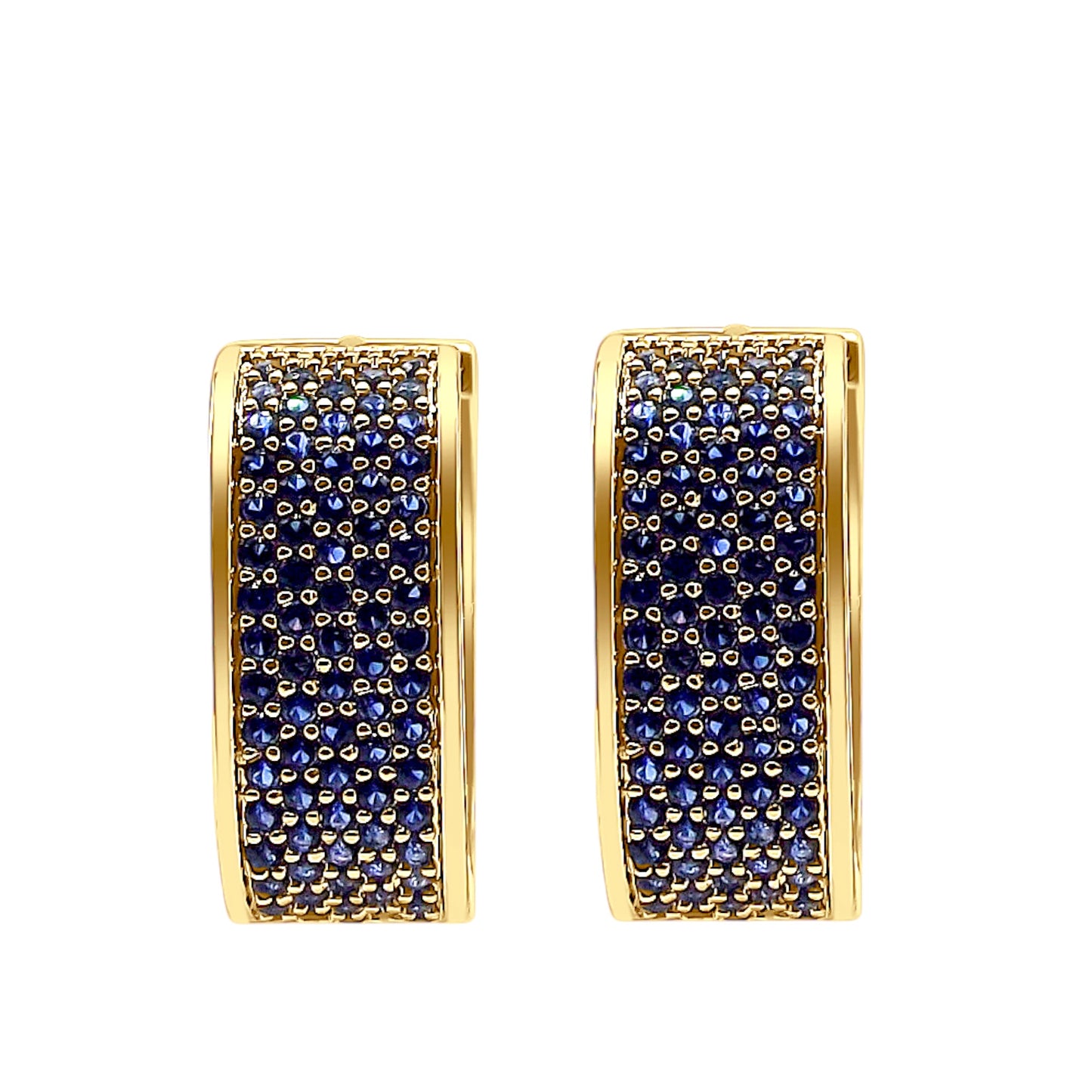 Gold Luxury Sapphire Earrings