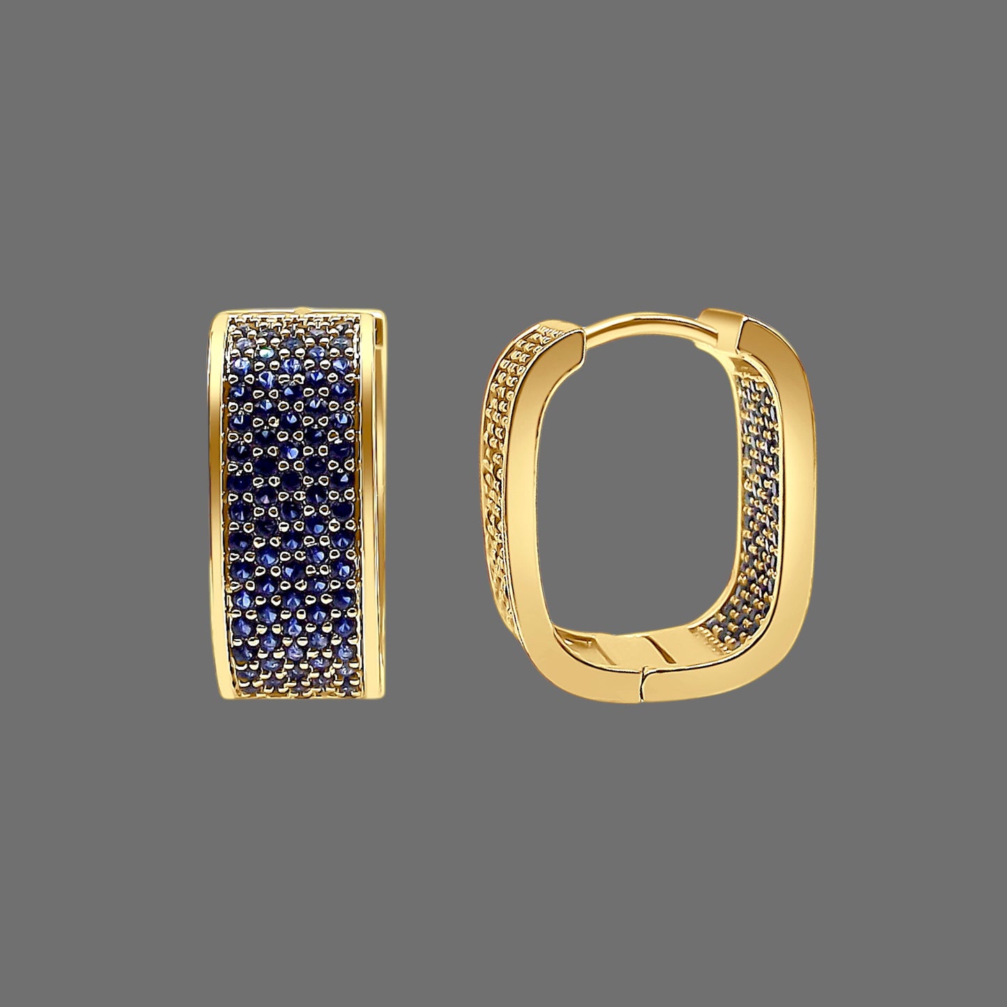 Gold Luxury Sapphire Earrings