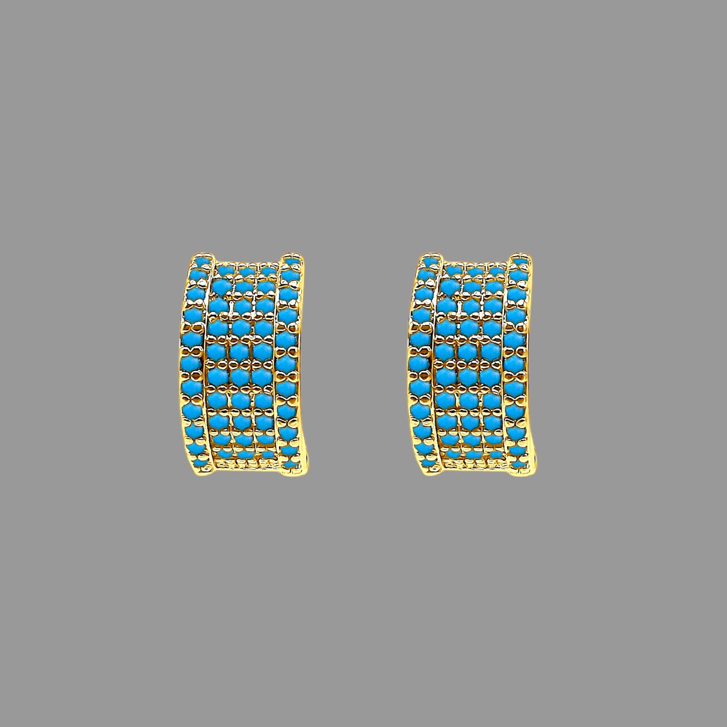 Blue Topaz Mini Huggies