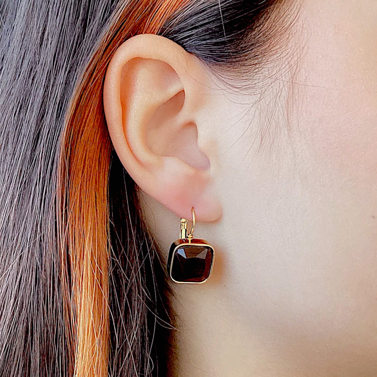 Garnet Vintage Drop Earrings