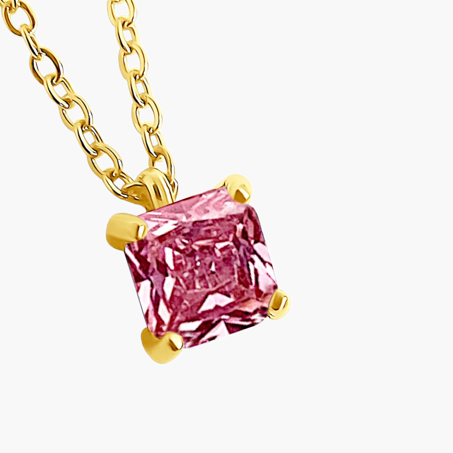 October Rose Quartz Gemstone Necklace