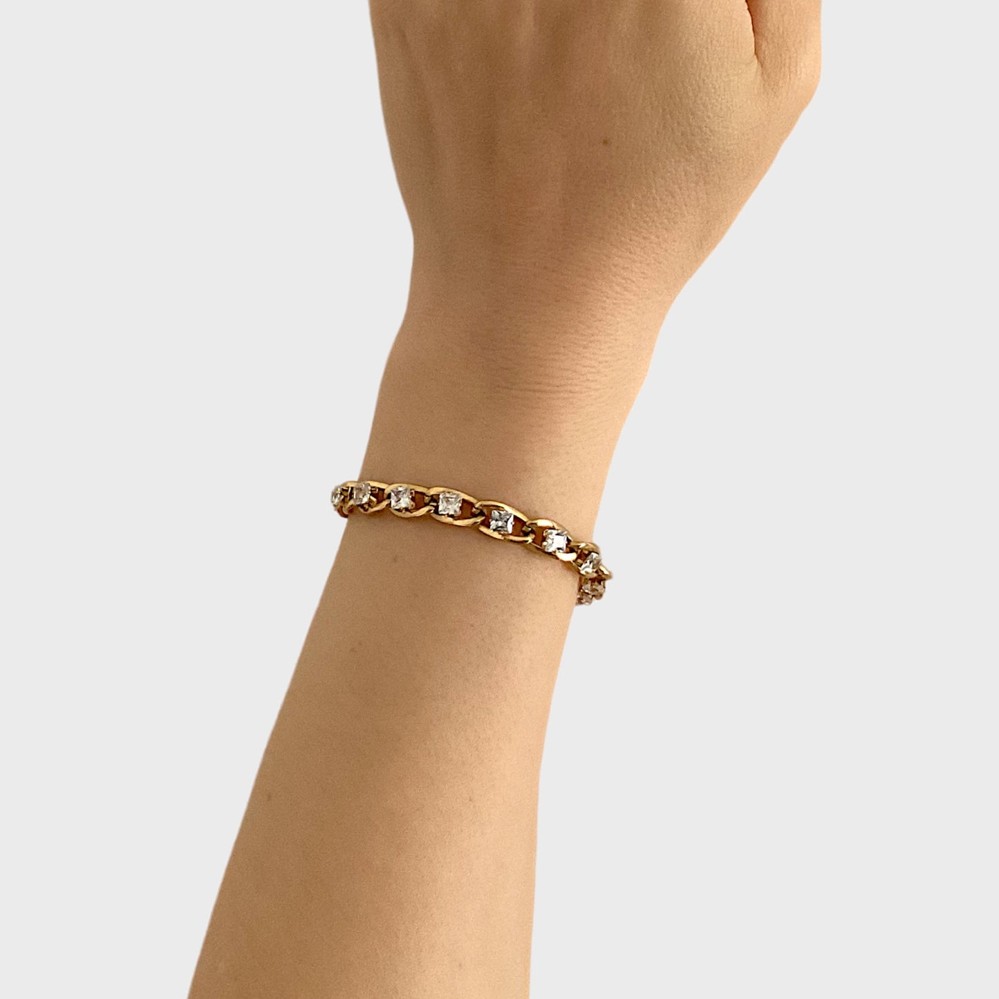 Luxury White Topaz Cuban Link Bracelet