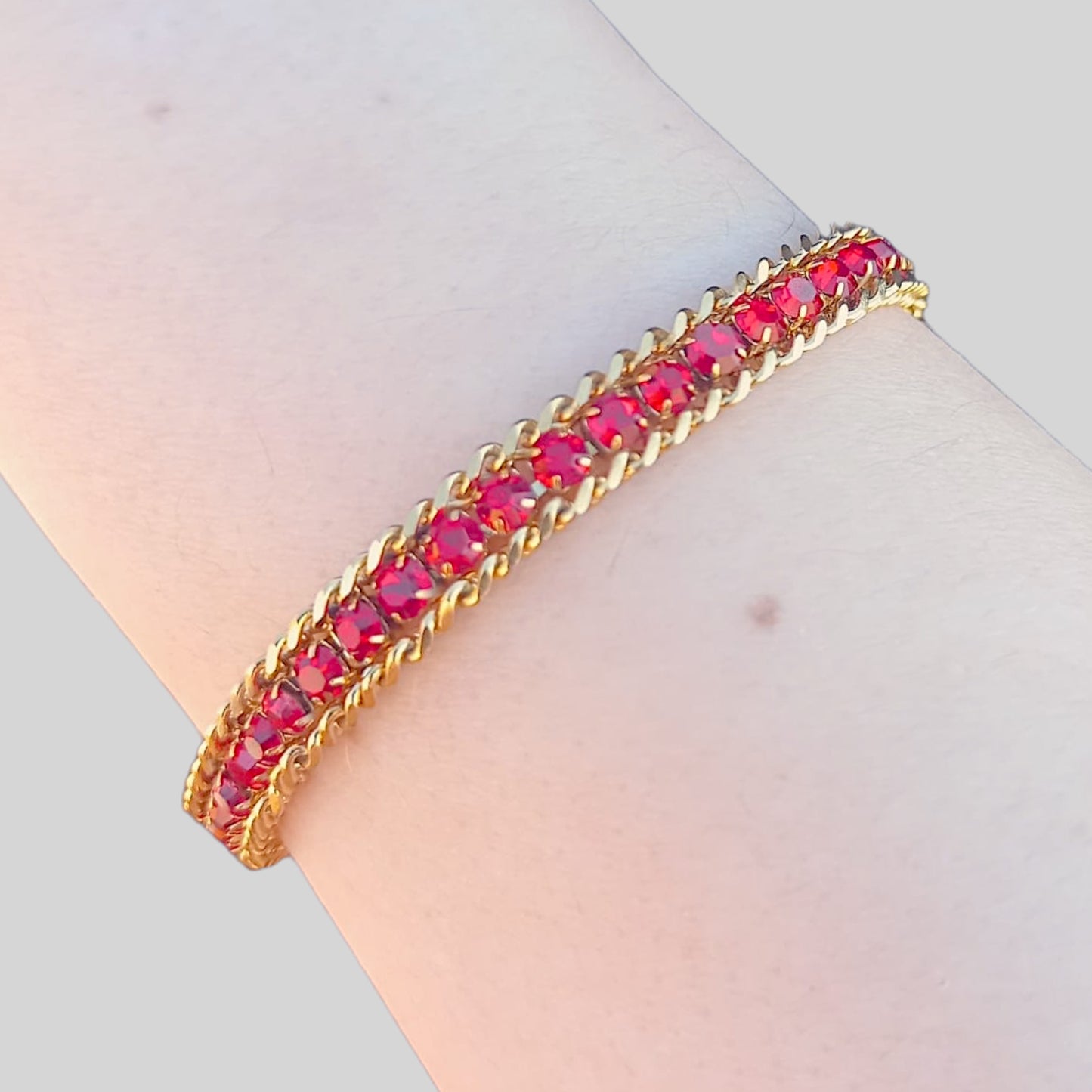 July Ruby Tennis Bracelet