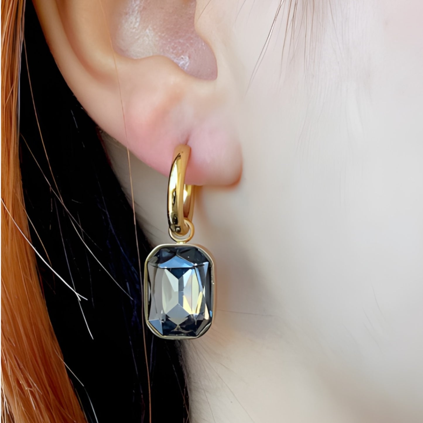 Elegant Hoop Drop Earrings