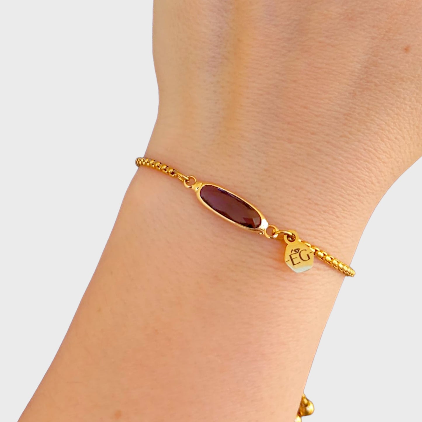 Amethyst Baguette Adjustable Bracelet