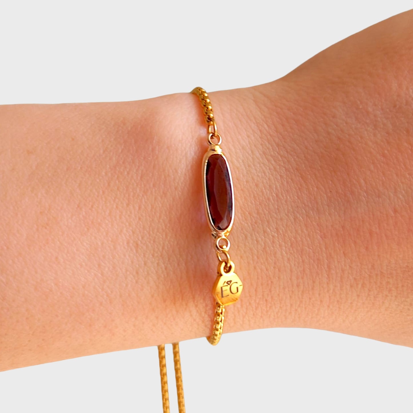 Amethyst Baguette Adjustable Bracelet