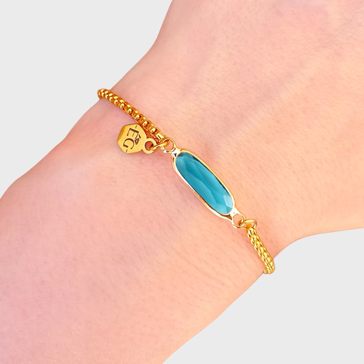 Blue Topaz Adjustable Bracelet