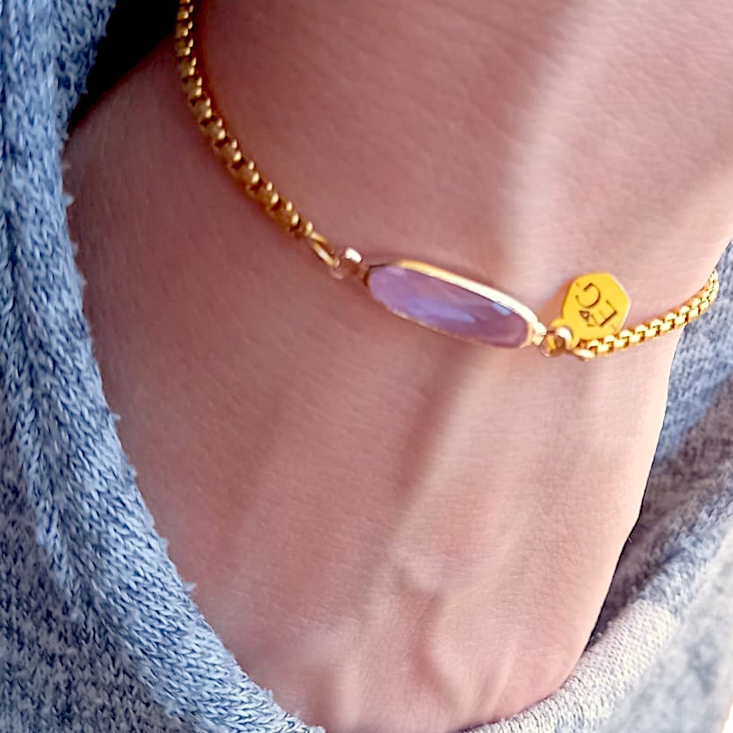Alexandrite Baguette Adjustable Bracelet