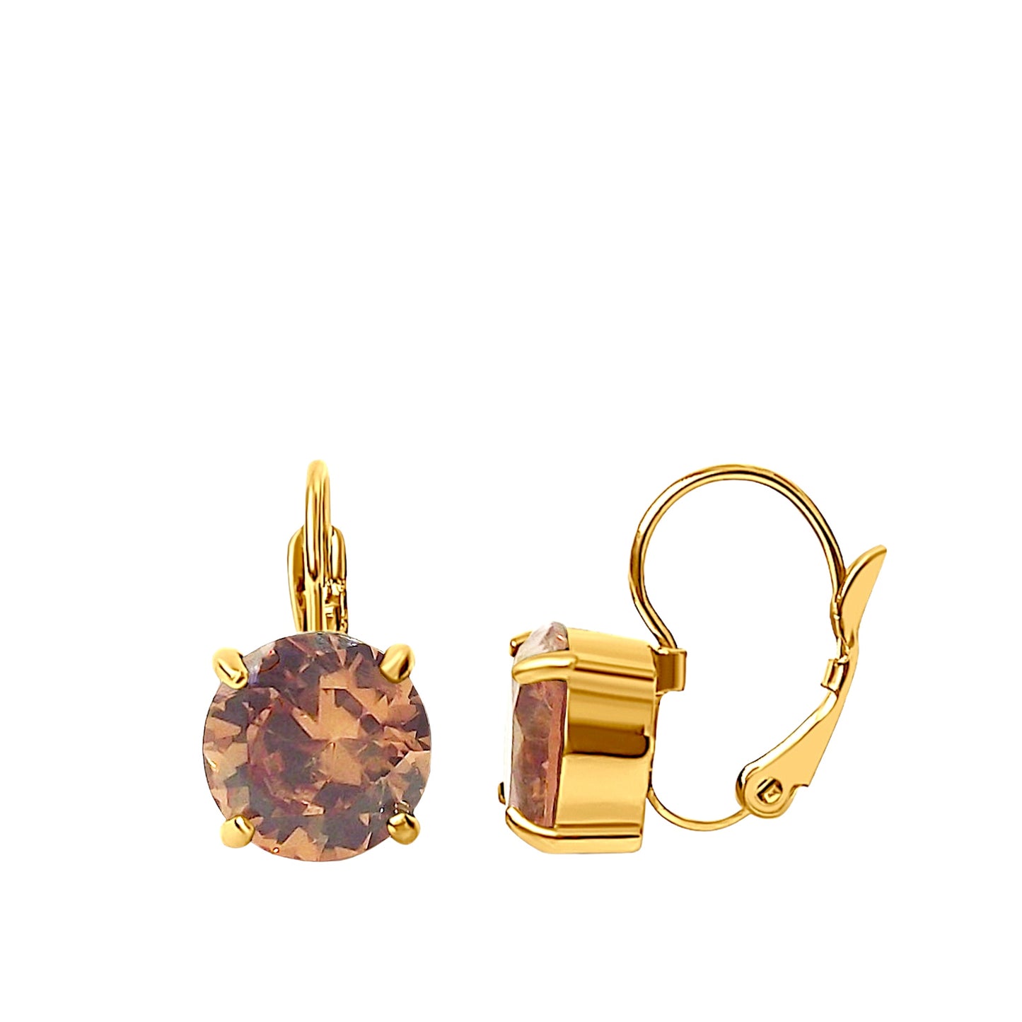 Luxury Citrine Gold Earrings