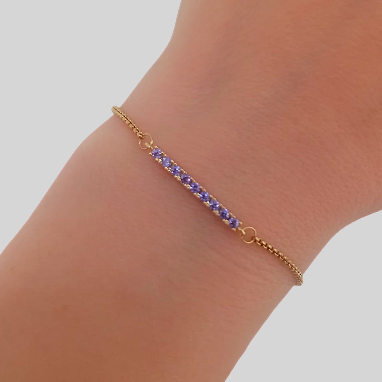 Amethyst Gemstone Adjustable Bracelet