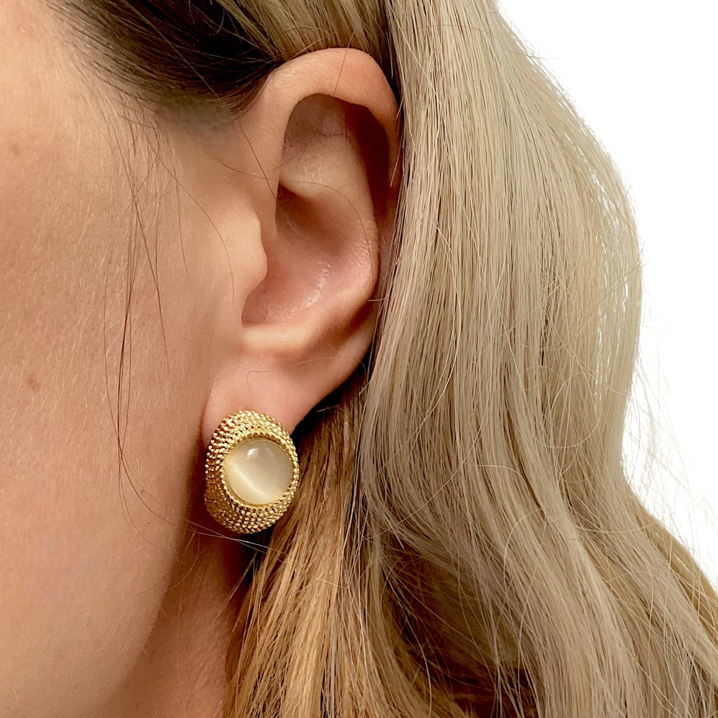 Opal Oval Earrings