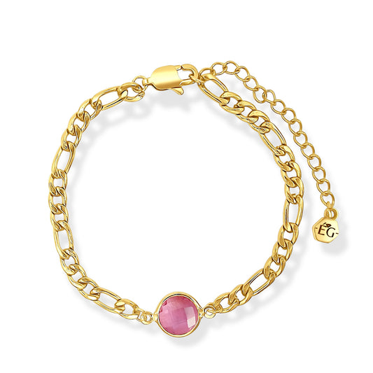 Alexandrite Figaro Chain Bracelet
