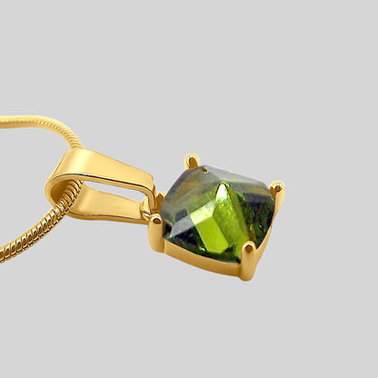 18K Peridot Birthstone Necklace