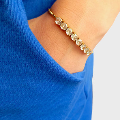 White Topaz Adjustable Bracelet