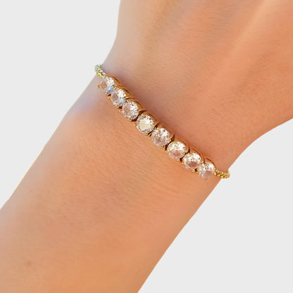 White Topaz Adjustable Bracelet
