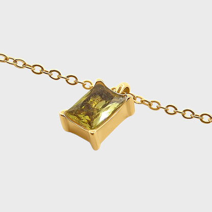 Citrine Gemstone Gold Necklace