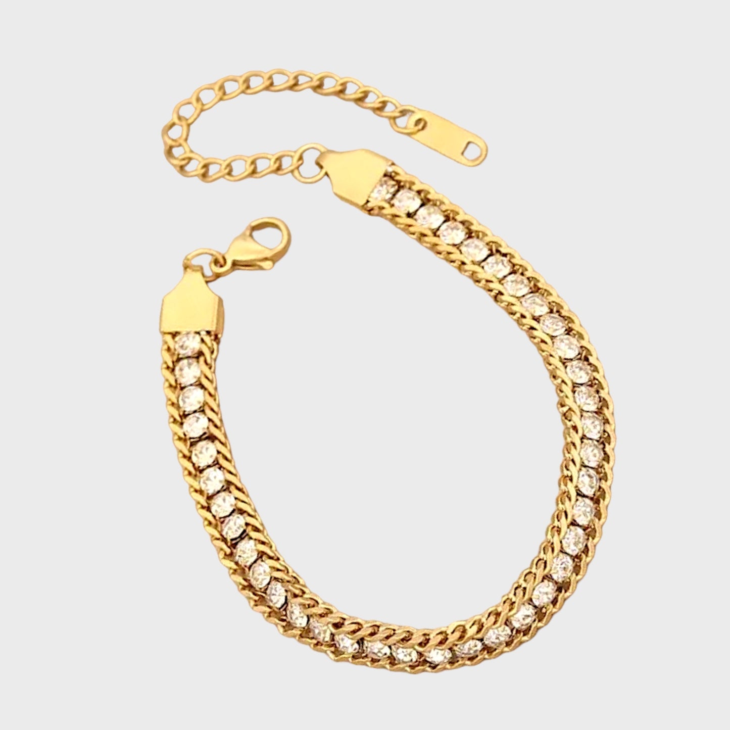 April White Topaz Tennis Bracelet