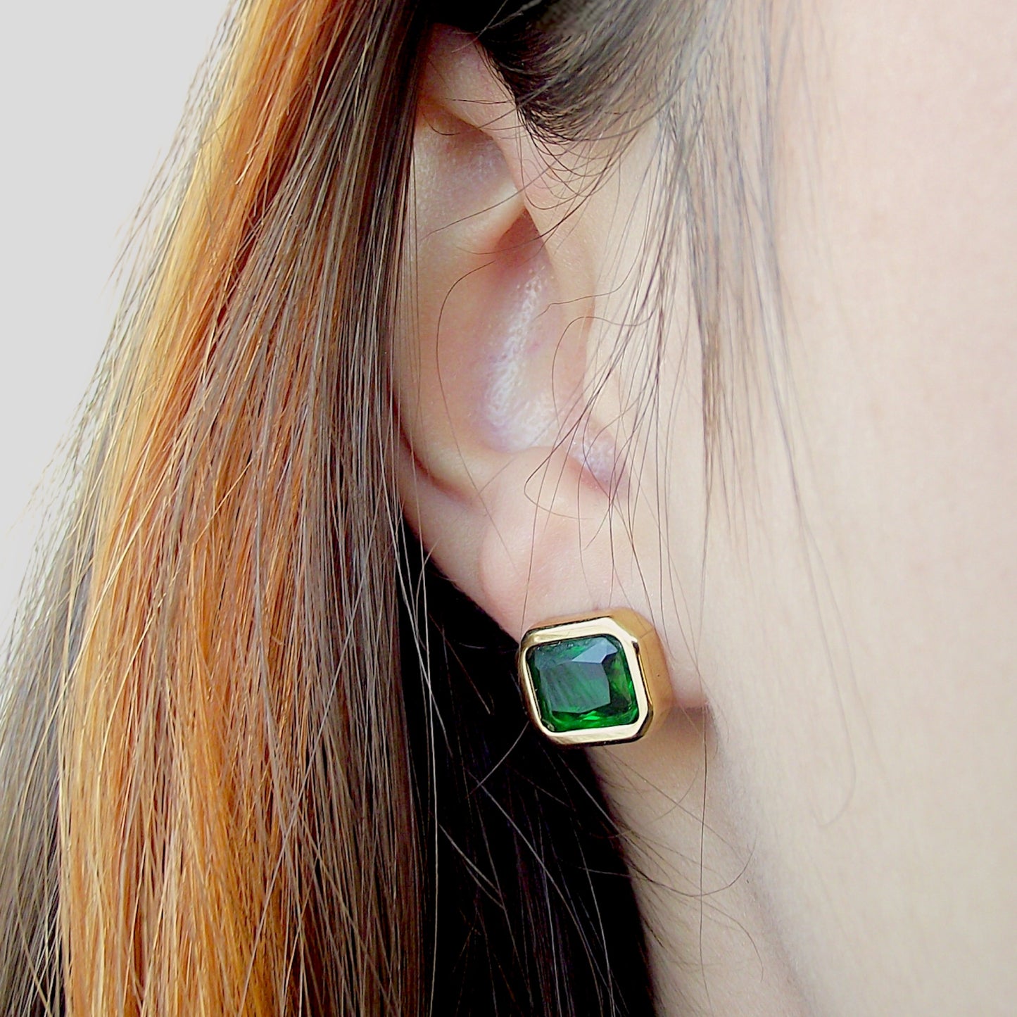 Emerald Stud Earrings