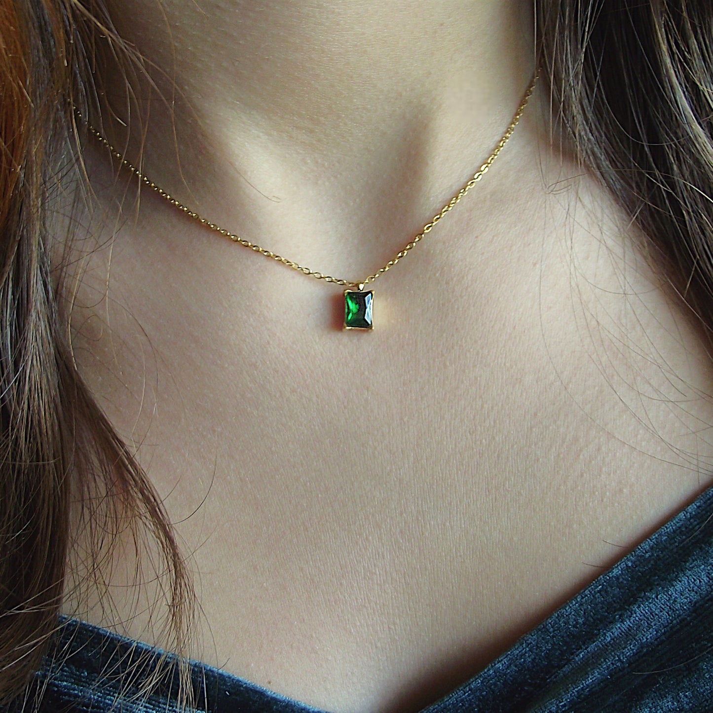 Emerald Gold Necklace