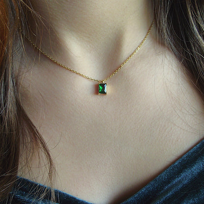 Emerald Gold Necklace