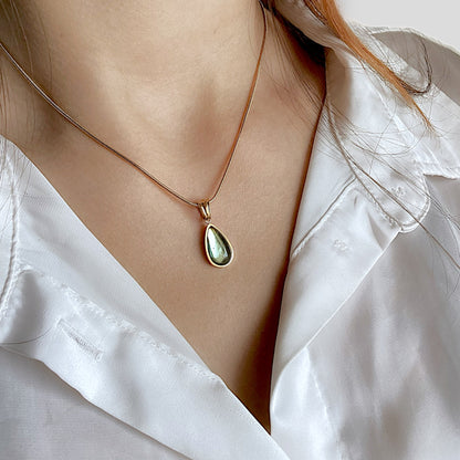 Aquamarine Water Drop Necklace