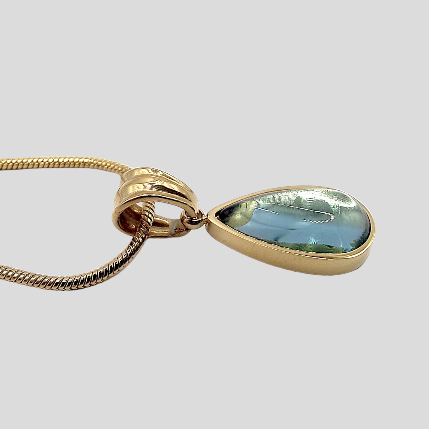 Aquamarine Water Drop Necklace