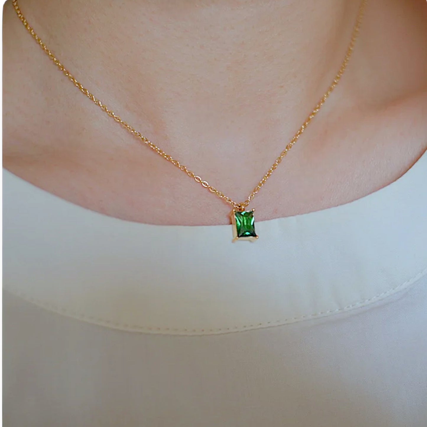 Emerald Gold Necklace