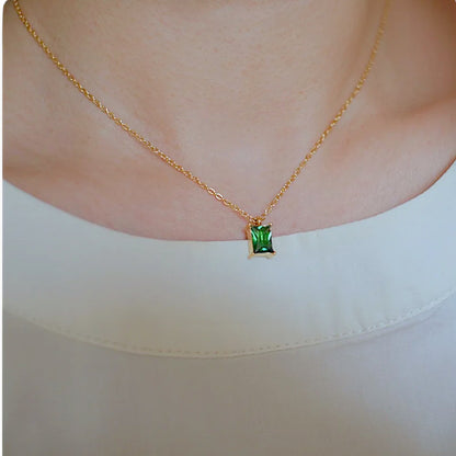 Emerald Gold Necklace
