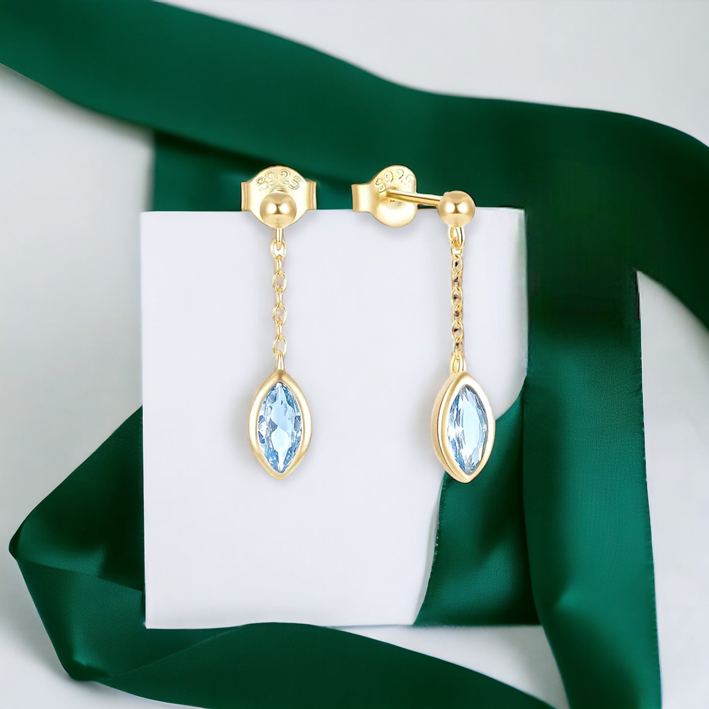 Aquamarine Drop Earrings