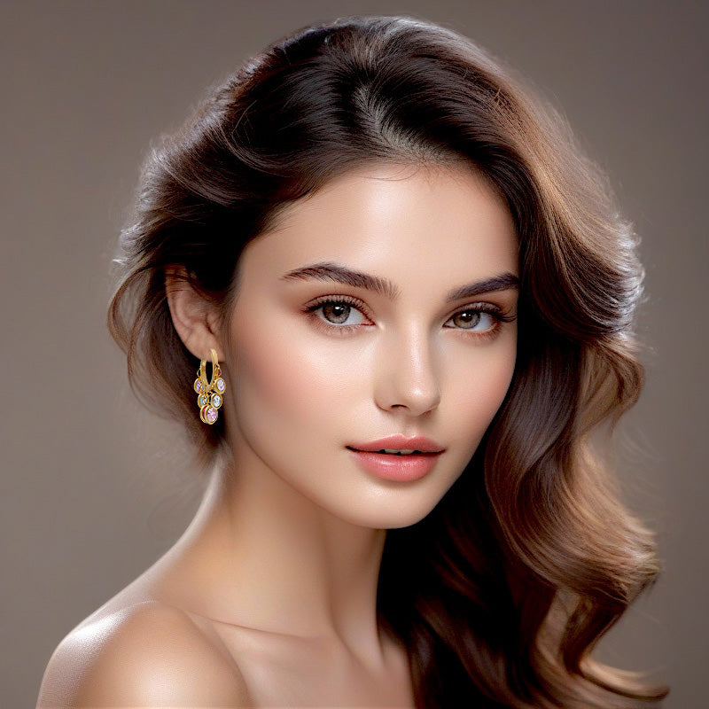 Shimmering Gold Hoop Earrings