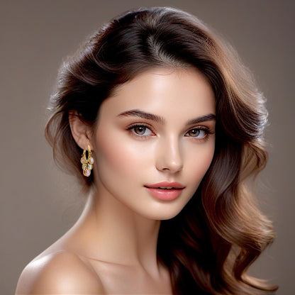 Shimmering Gold Hoop Earrings