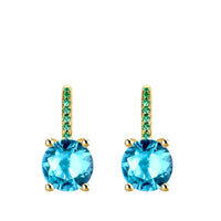 Luxury Blue Topaz Earrings