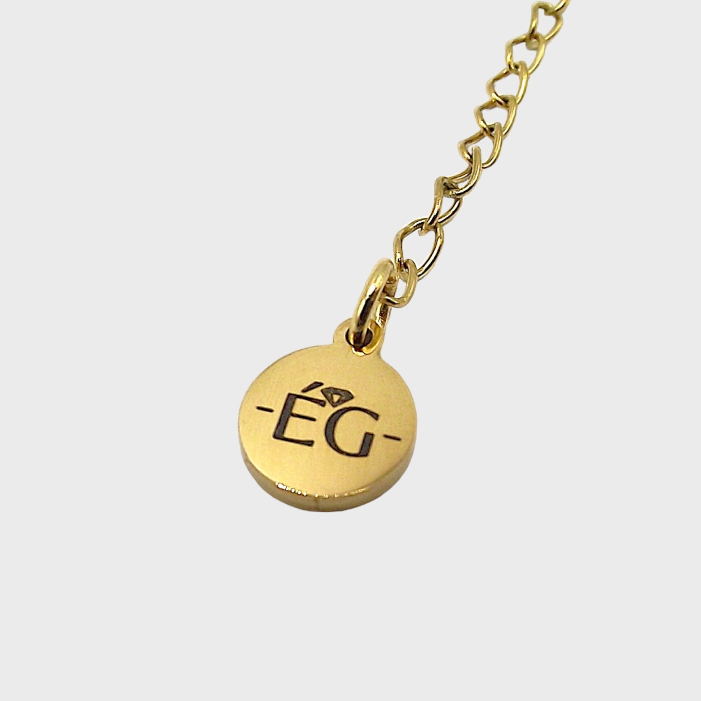 Blue Cat Eye Gold Necklace