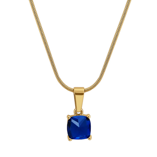 18K Sapphire Birthstone Necklace