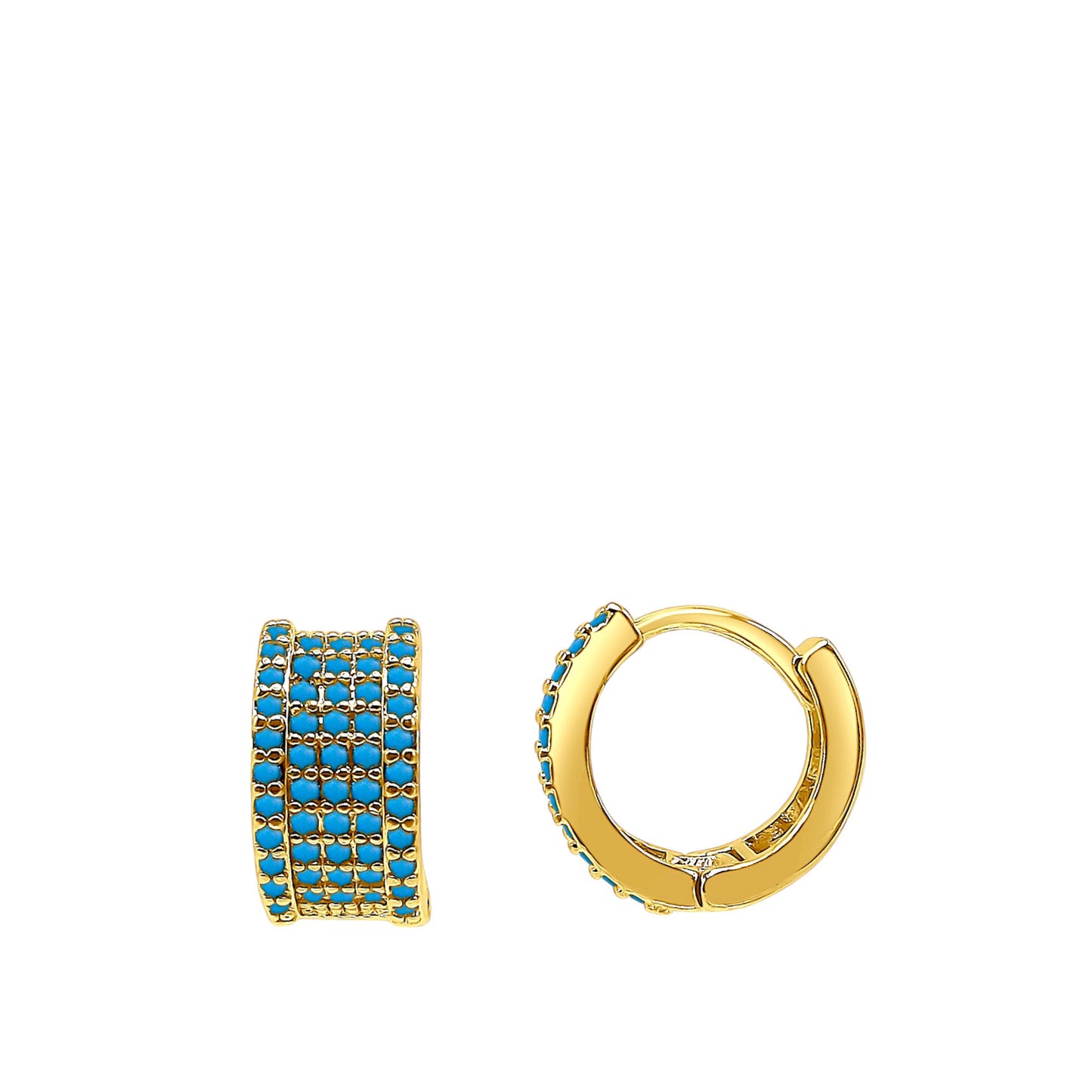 Blue Topaz Mini Huggies