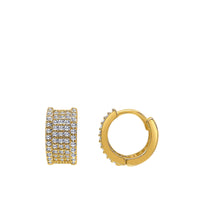 White Topaz Mini Huggies
