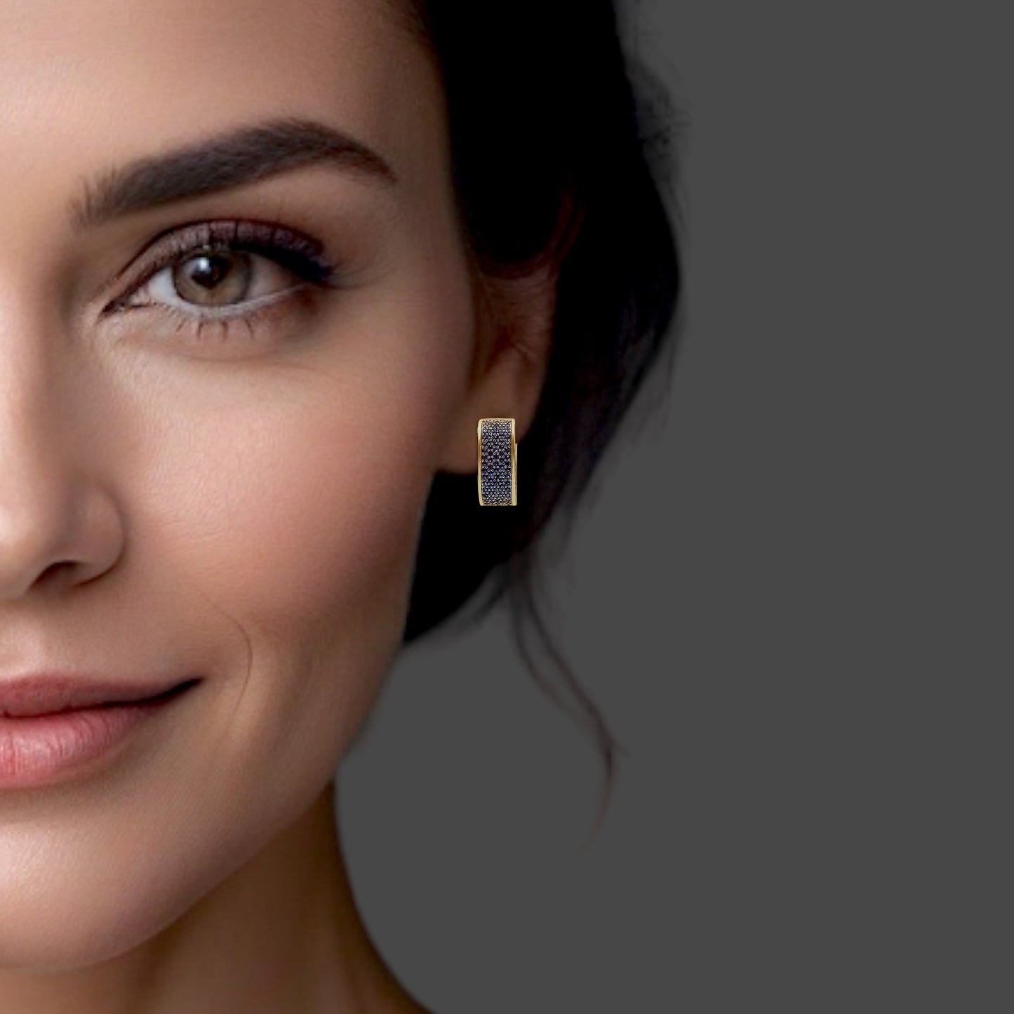 Gold Luxury Sapphire Earrings
