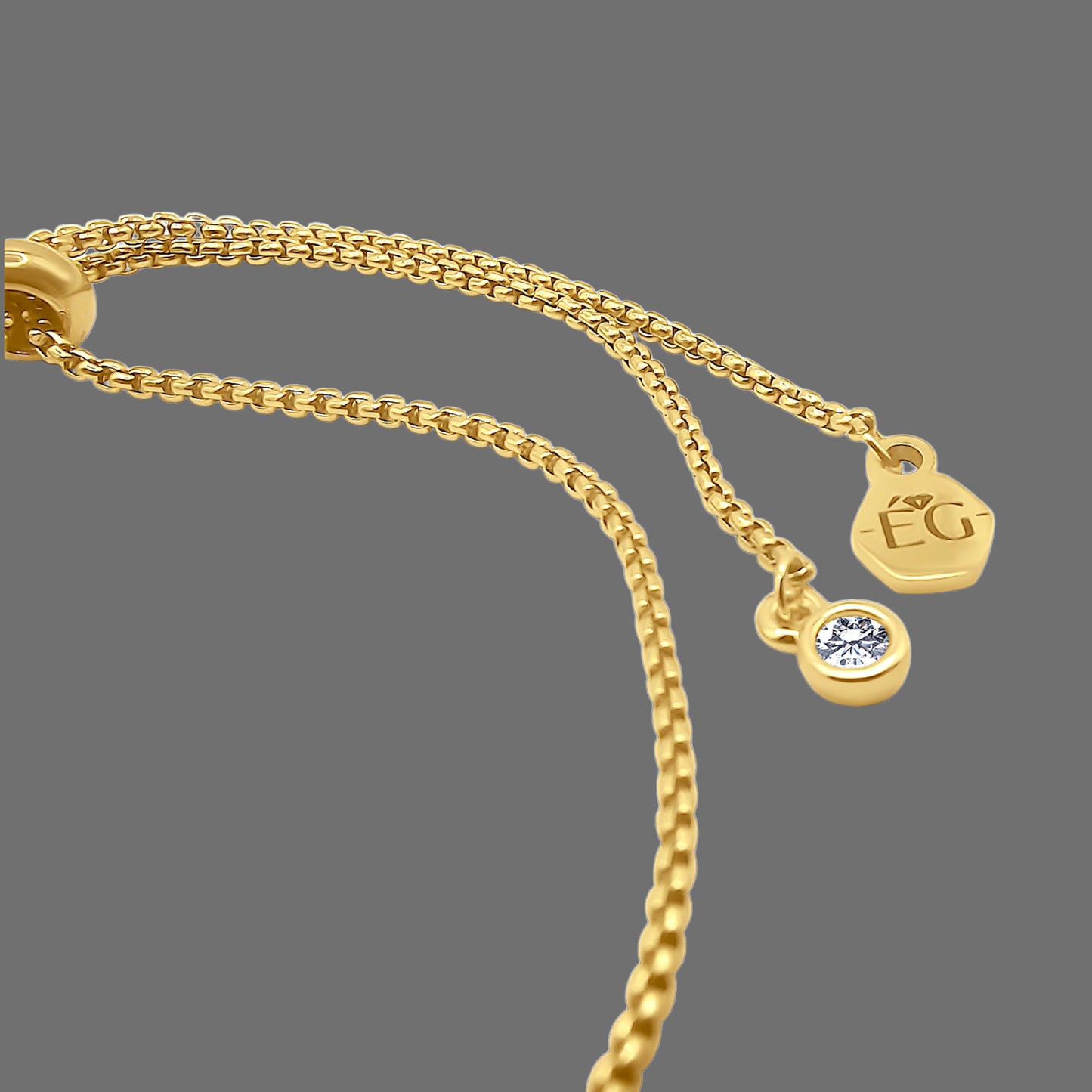 Sapphire Gold Plated Adjustable Bracelet