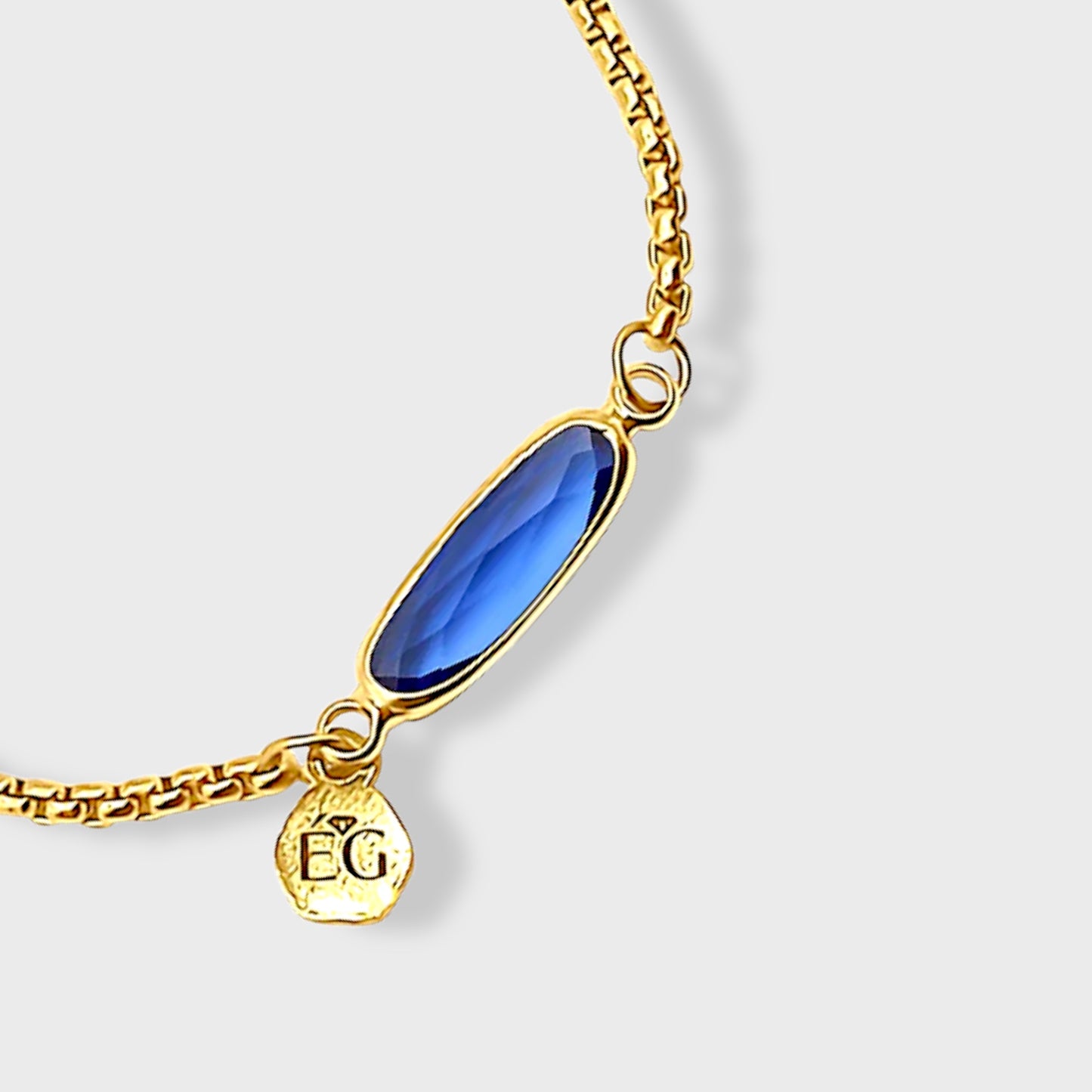 Sapphire Baguette Adjustable Bracelet