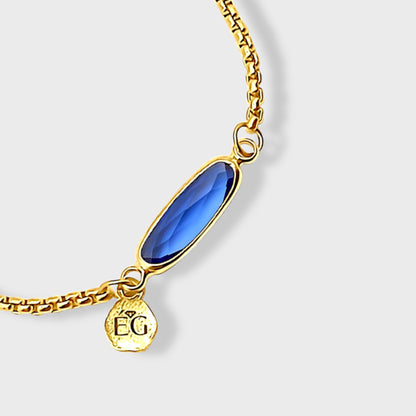 Sapphire Baguette Adjustable Bracelet