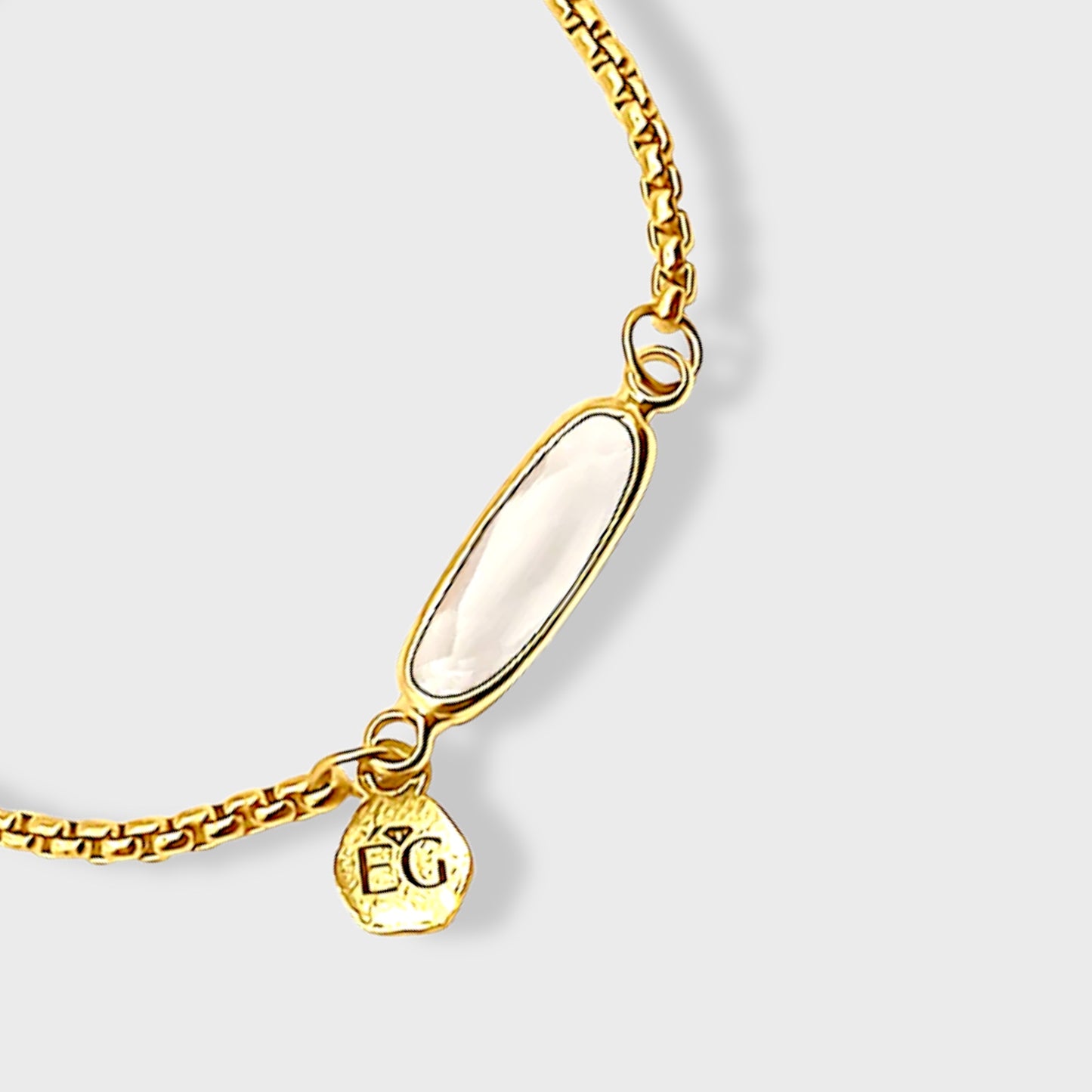 White Topaz Baguette Adjustable Bracelet