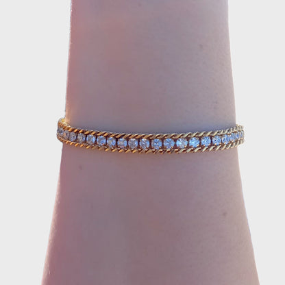 April White Topaz Tennis Bracelet