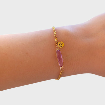 Alexandrite Baguette Adjustable Bracelet